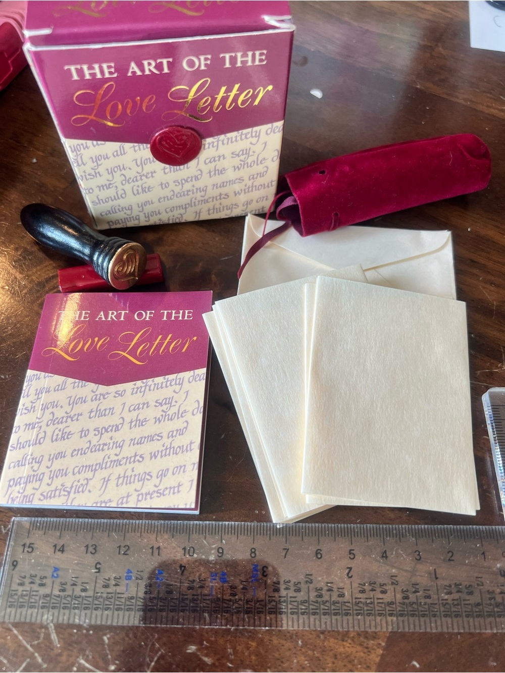 Adorable Mini Stationary Kit - The Art Of The Love Letter Burgundy & Cream